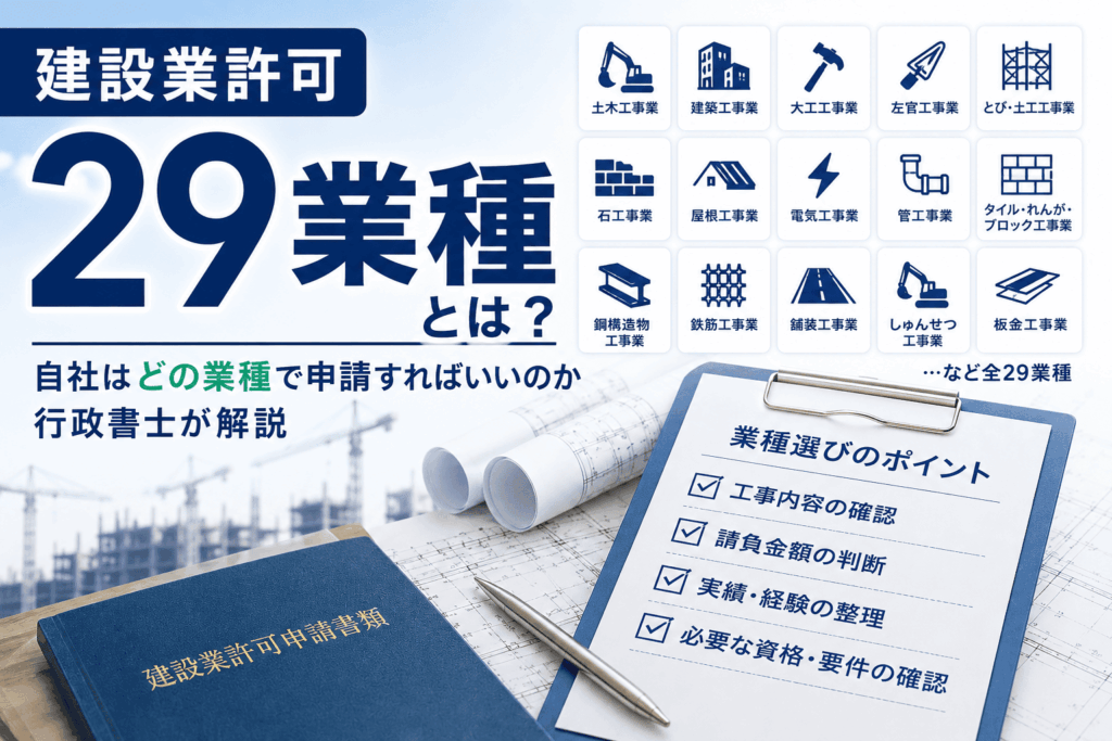 建設業許可　業種　29