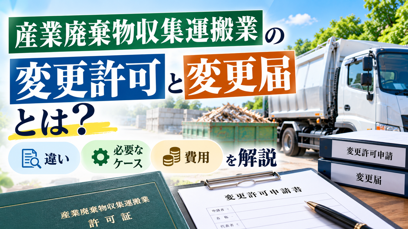 産業廃棄物収集運搬業 変更許可 変更届 違い